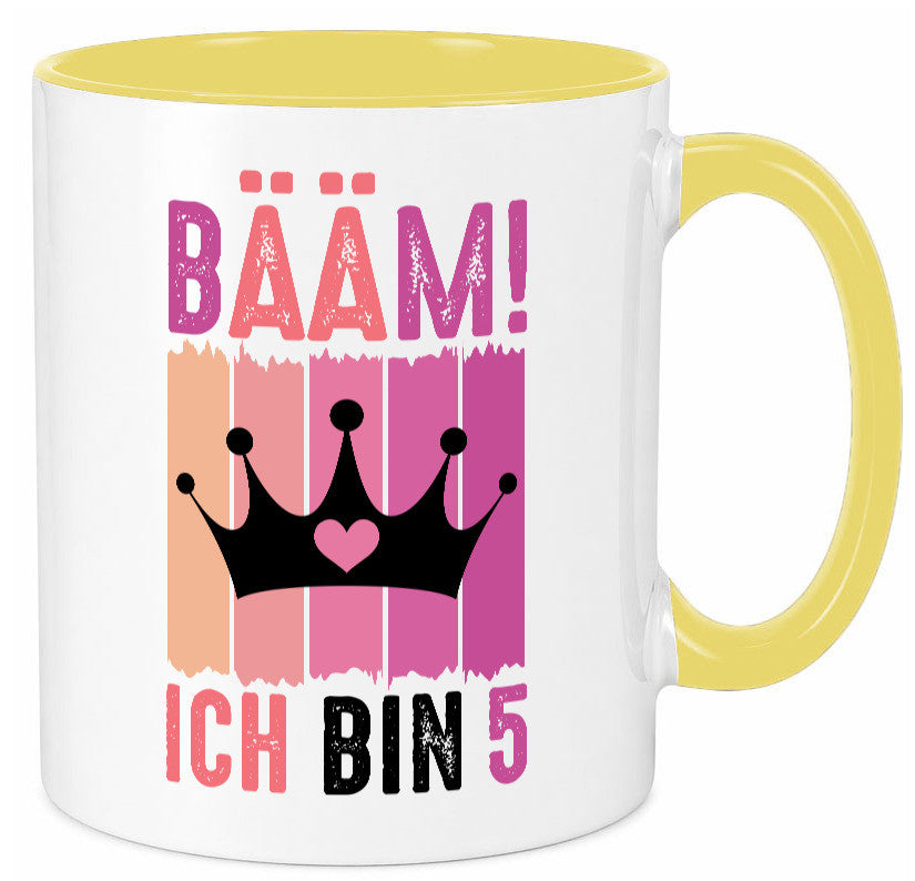 5. Geburtstag | 5 Jahre Bääm ich bin Krone lustiger Spruch Geschenk Tasse