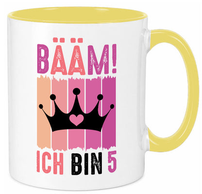 5. Geburtstag | 5 Jahre Bääm ich bin Krone lustiger Spruch Geschenk Tasse