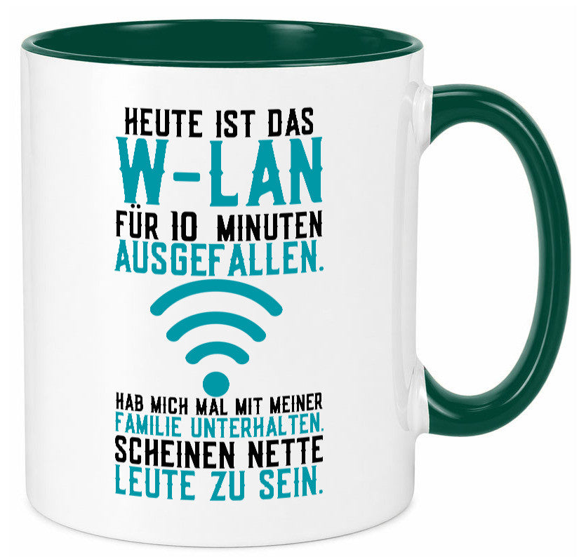 10 Minuten W-Lan Ausfall | Nerd Computer PC Gamer lustig Humor Geschenkidee Tasse