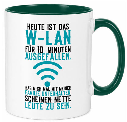 10 Minuten W-Lan Ausfall | Nerd Computer PC Gamer lustig Humor Geschenkidee Tasse