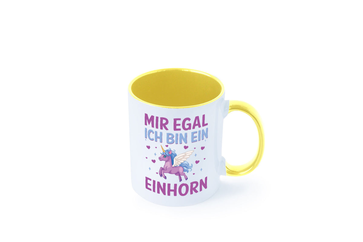 Mir egal, ich bin ein Einhorn| Herzen Geschenkidee Humor Tasse