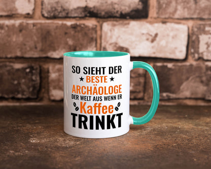Kaffee trinkt: Archäologe | Archäologie Forscher lustig Humor Geschenkidee