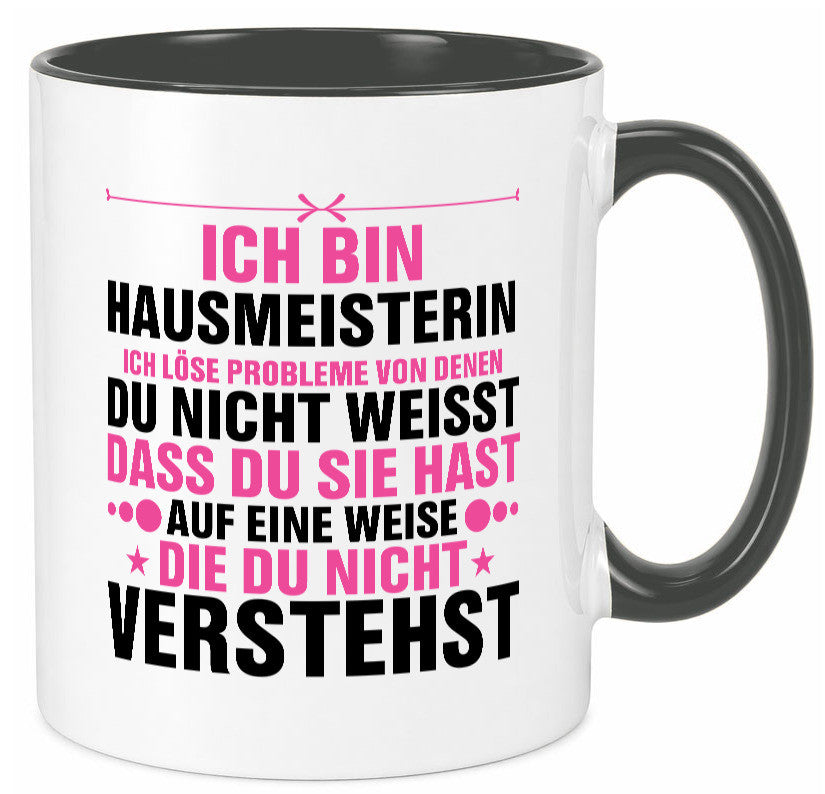Löse Probleme: Hausmeisterin | Hauswart v2 Geschenk Humor Geschenkidee lustiger