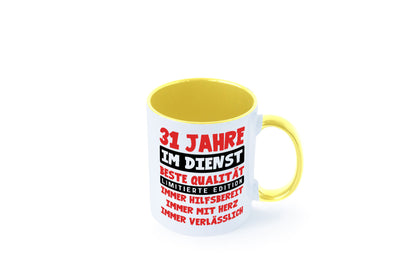 31 Jahre im Dienst | Jubiläum Arbeit v9 lustig Kollegen Büro Geschenk Tasse