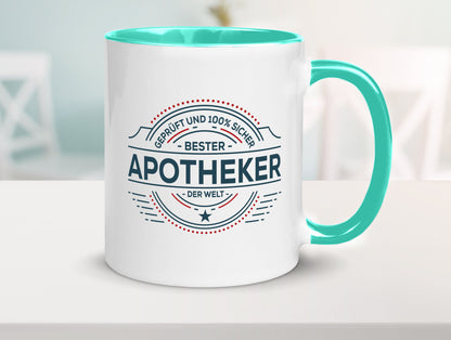 Geprüft und sicher: Apotheker | Apotheke Pharmazie Geschenkidee Humor Tasse