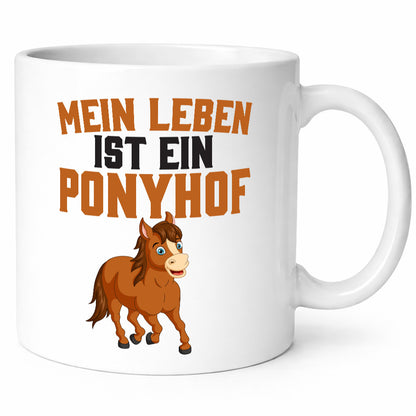 Mein Leben ist ein Ponyhof | Pferdeliebhaber Reithof lustig Humor Geschenkidee