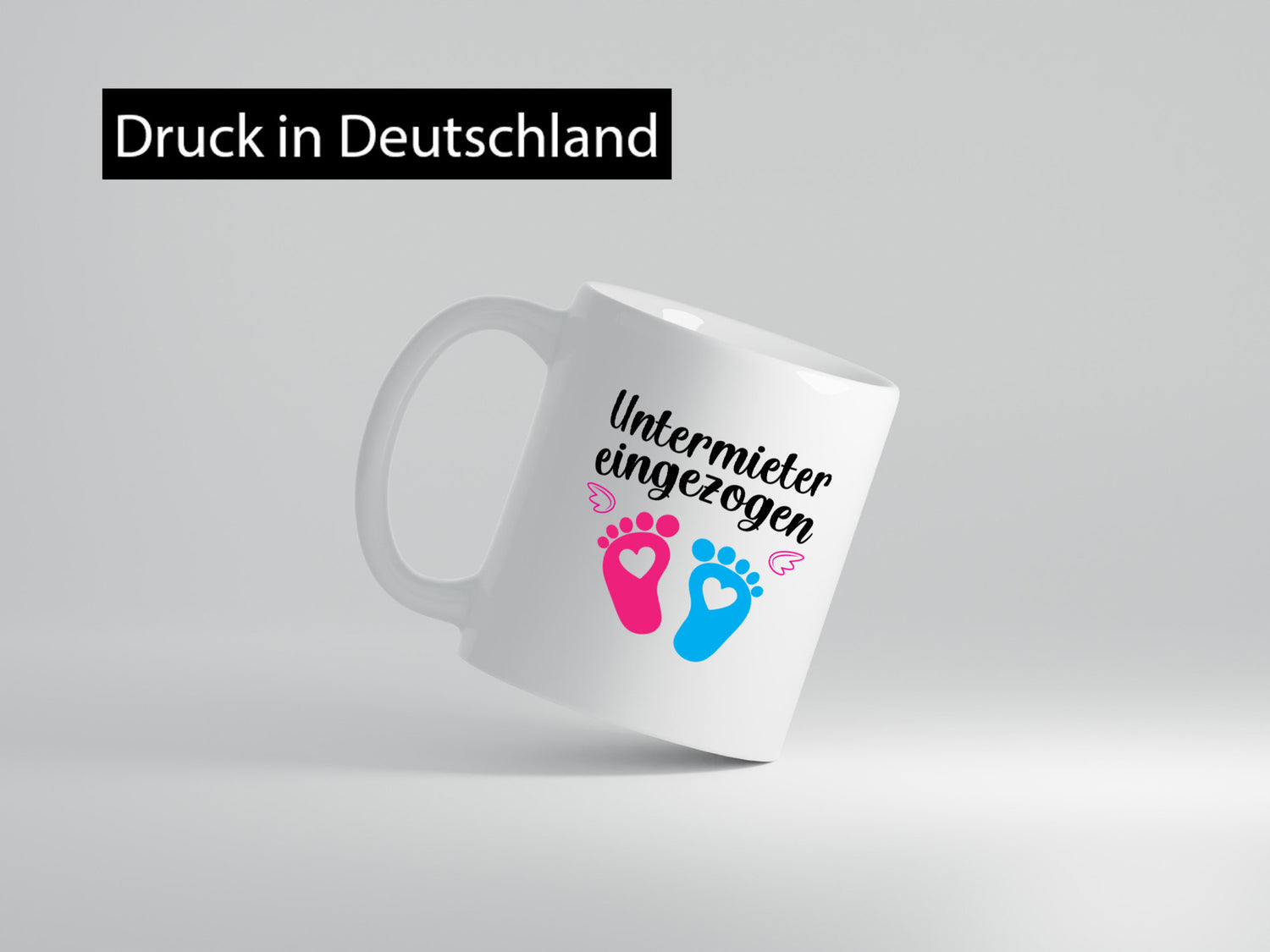 Untermieter eingezogen | Babyfüsschen Humor Geschenkidee Tasse