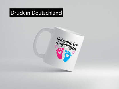 Untermieter eingezogen | Babyfüsschen Humor Geschenkidee Tasse