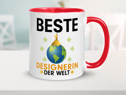 Welt Beste Designerin | Mode lustiger Spruch Geschenk Humor Geschenkidee Tasse