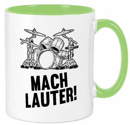 Mach lauter | Schlagzeug Band Musiker Geschenkidee Humor Tasse
