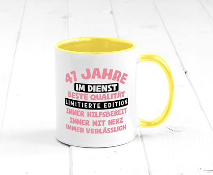 47 Jahre im Dienst | Jubiläum Arbeit v11 Geschenkidee Kollegen Büro Humor Tasse