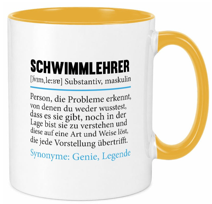 Schwimmlehrer | Lehrer Humor Schüler schwimmen v2 Geschenk Geschenkidee Tasse