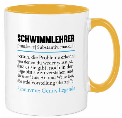 Schwimmlehrer | Lehrer Humor Schüler schwimmen v2 Geschenk Geschenkidee Tasse