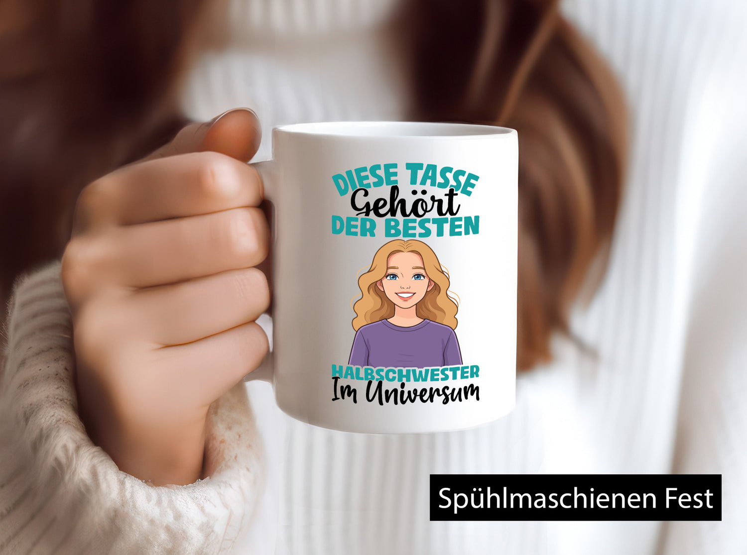 Im Universum: Halb Schwester | Stiefvater Stiefmutter Geschenkidee Familie