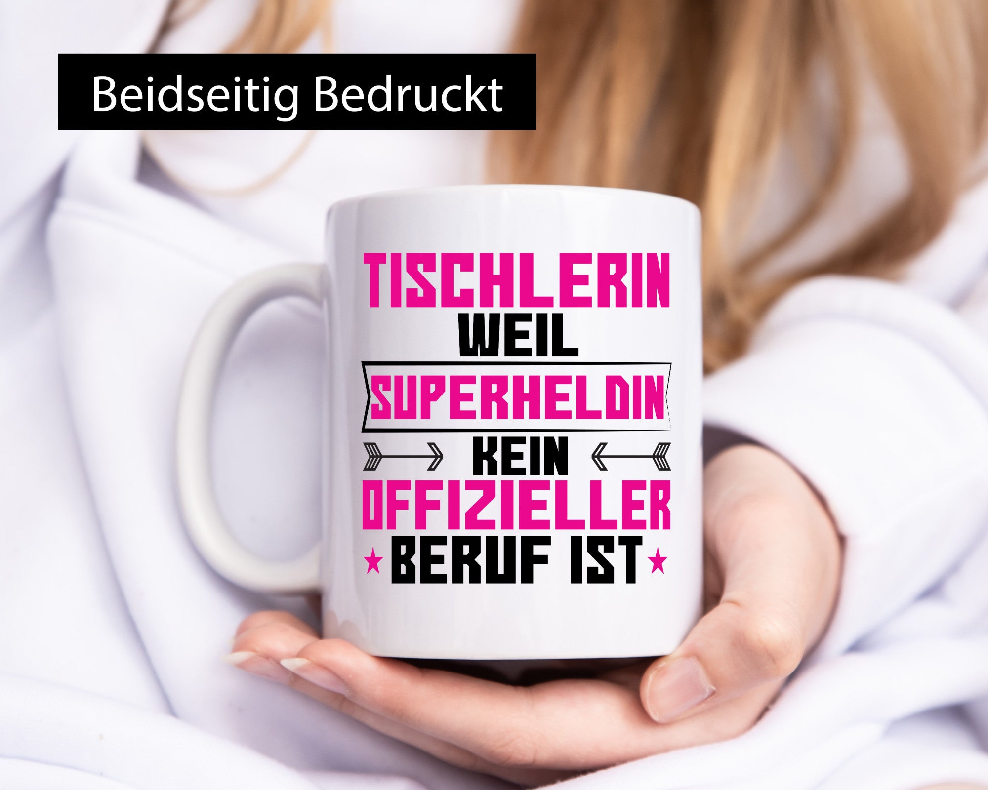 Superheldin Tischlerin | Tischlerei Geschenkidee Humor Tasse