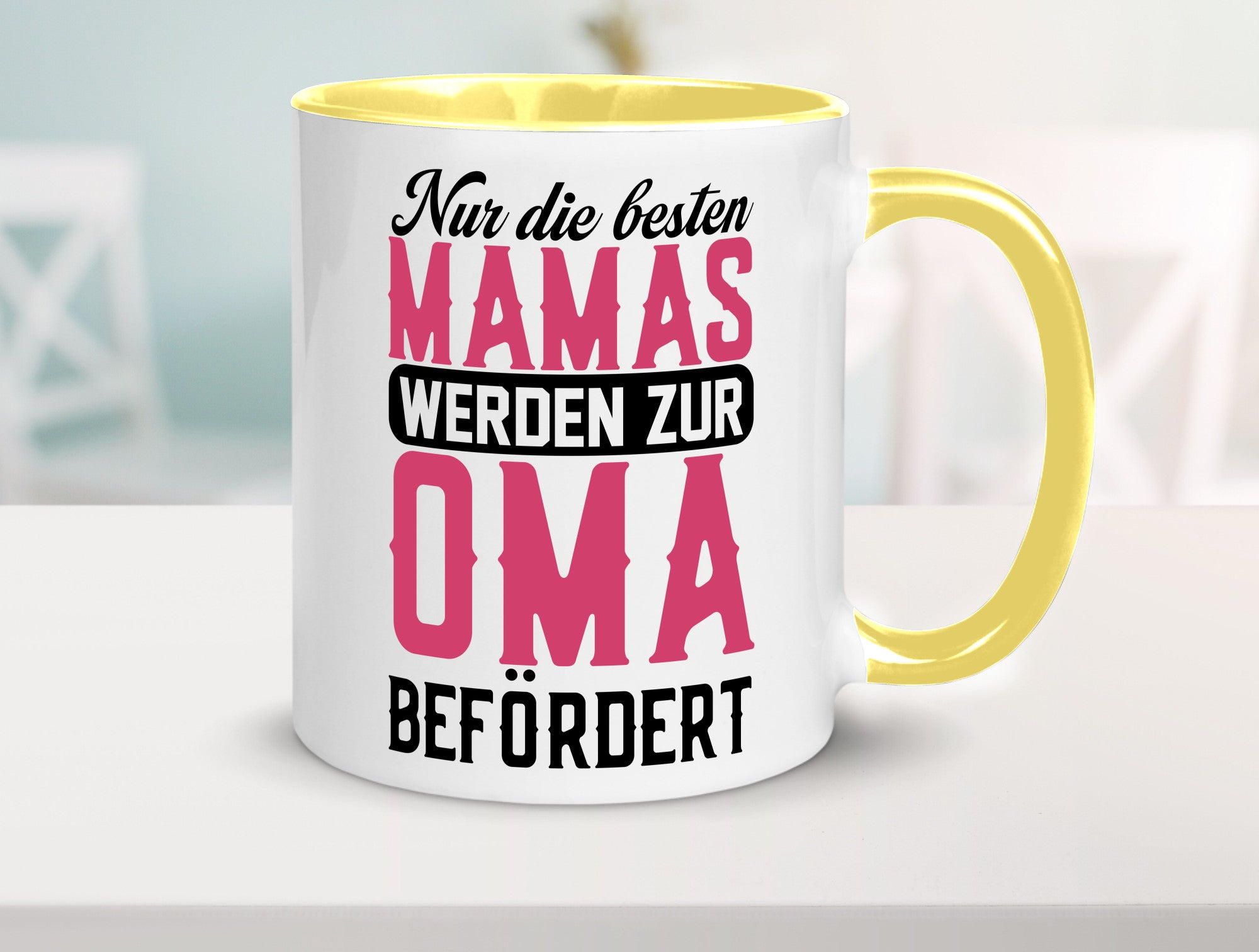 Beste Mama wird zur Oma befördert | Großmutter lustiger Spruch Geschenk Familie