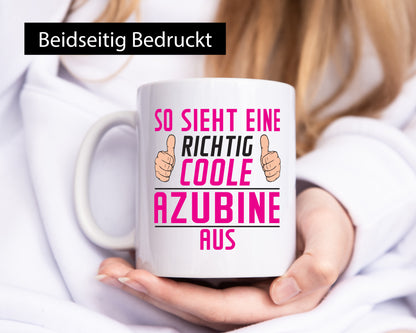 Richtig Coole Azubine | Ausbildung Lehre Lehrling Humor Geschenkidee Tasse