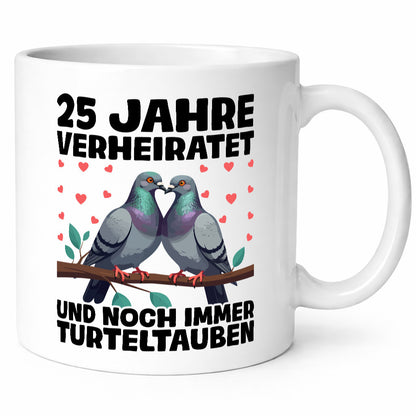 25. Jahre verheiratet | Turteltauben Ehe Ehepaar lustig Humor Geschenkidee