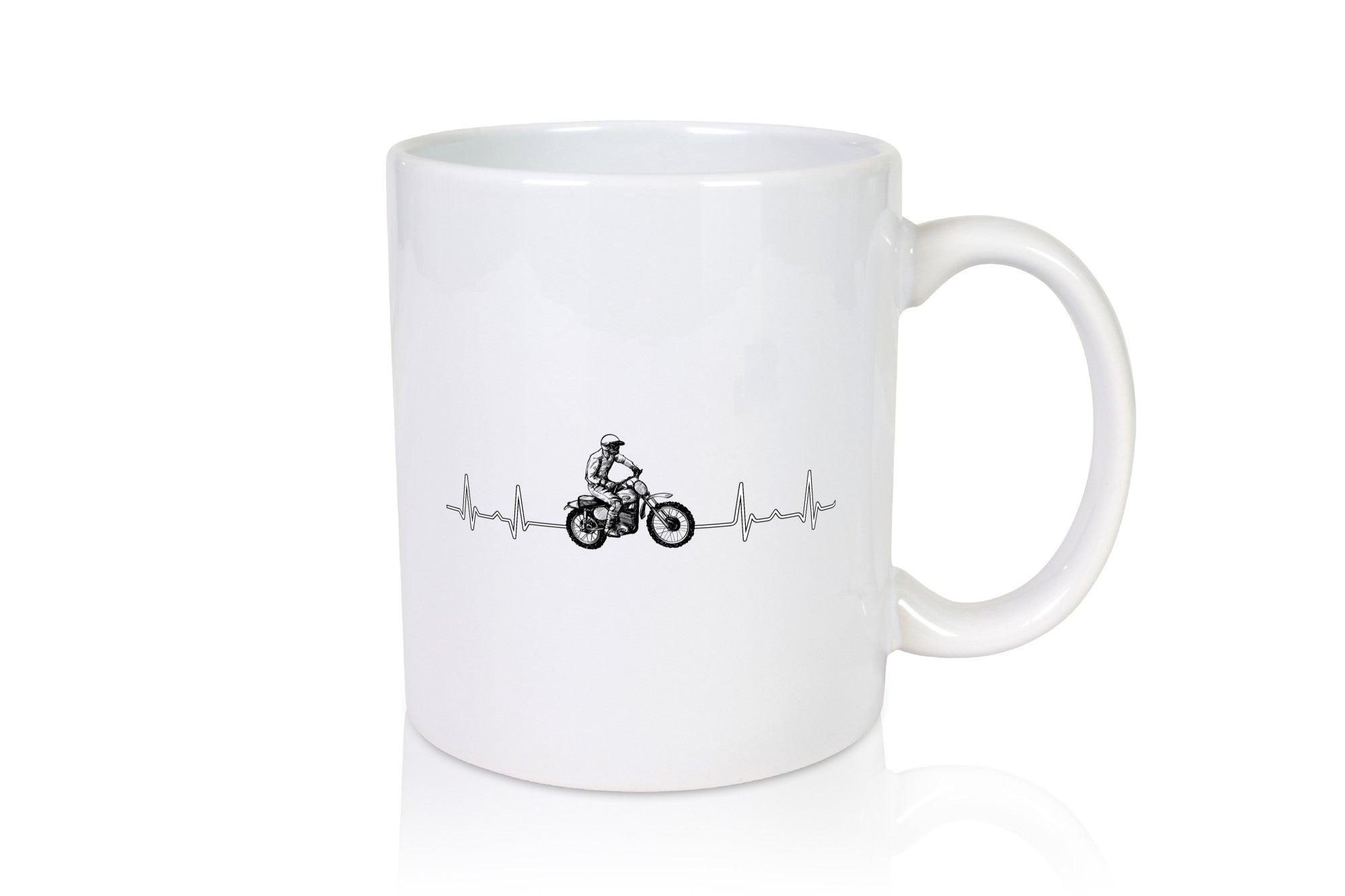 Motocross Herzschlag | Dirt Bike Biker Cross Rennen Humor Geschenkidee Tasse