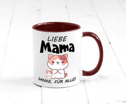 Liebe Mama Danke, für alles | Muttertag Beste Geschenk Familie Geschenkidee Tasse