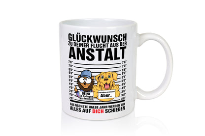 Glückwunsch zu deiner Flucht | Abschiedgeschenk v3 Geschenk Humor Geschenkidee
