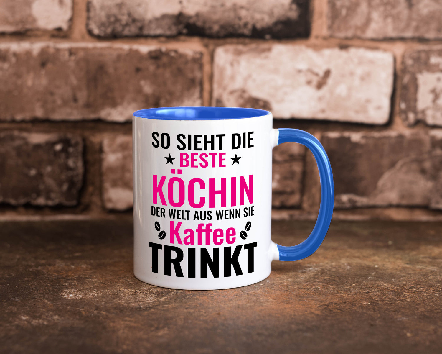 Kaffee trinkt: Köchin | Chefköchin Chefkoch Humor Arbeit Kollegen Büro