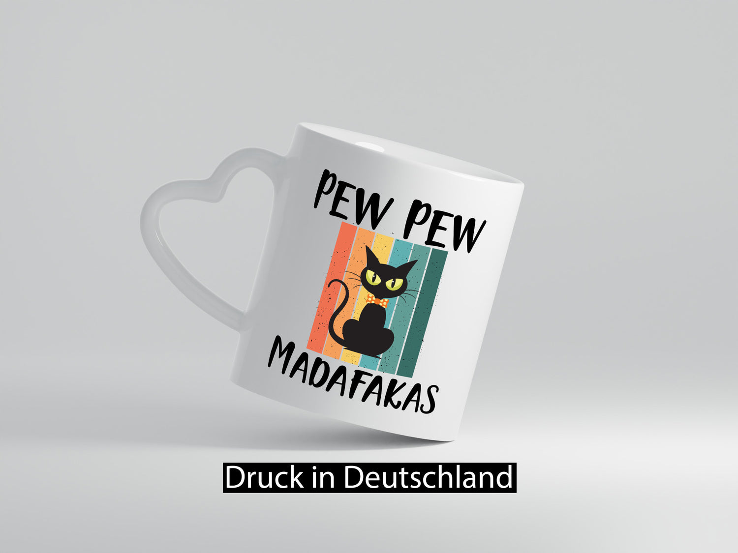 Pew Madafakas! | Katze Tasse Vintage Design Geschenkidee Tierliebhaber Humor