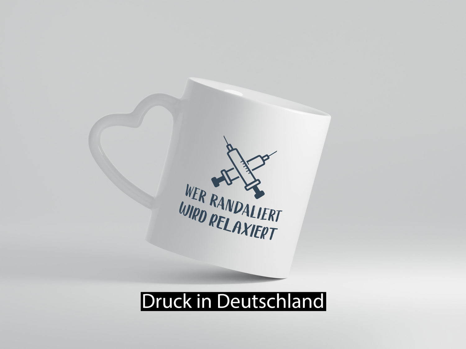 Wer randaliert wird relaxiert | Spritzen Krankenhaus Geschenkidee Humor Tasse
