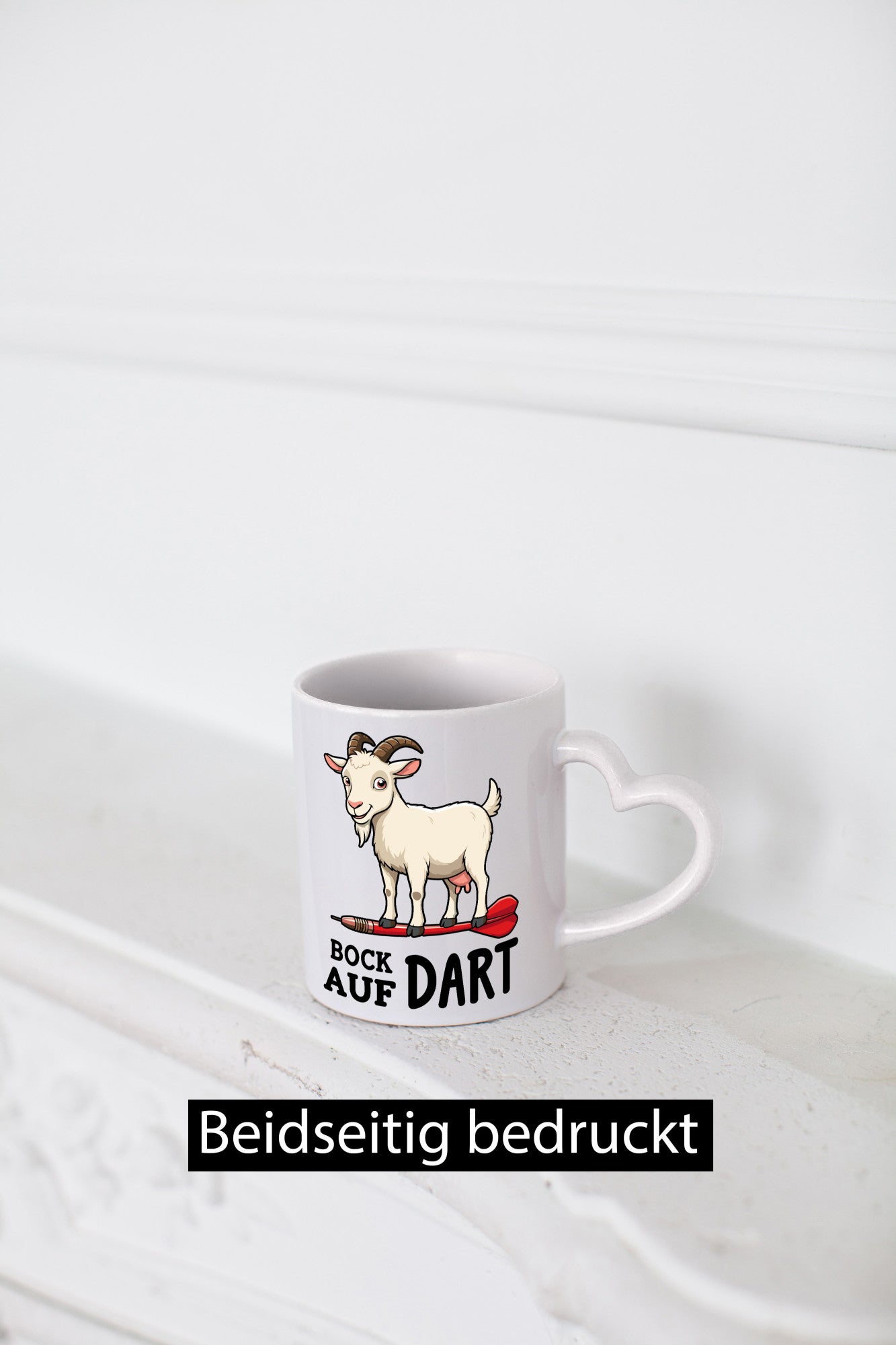 Bock auf Dart | Dartspieler Dartpfeil Ziegenbock v2 Geschenkidee Humor Tasse