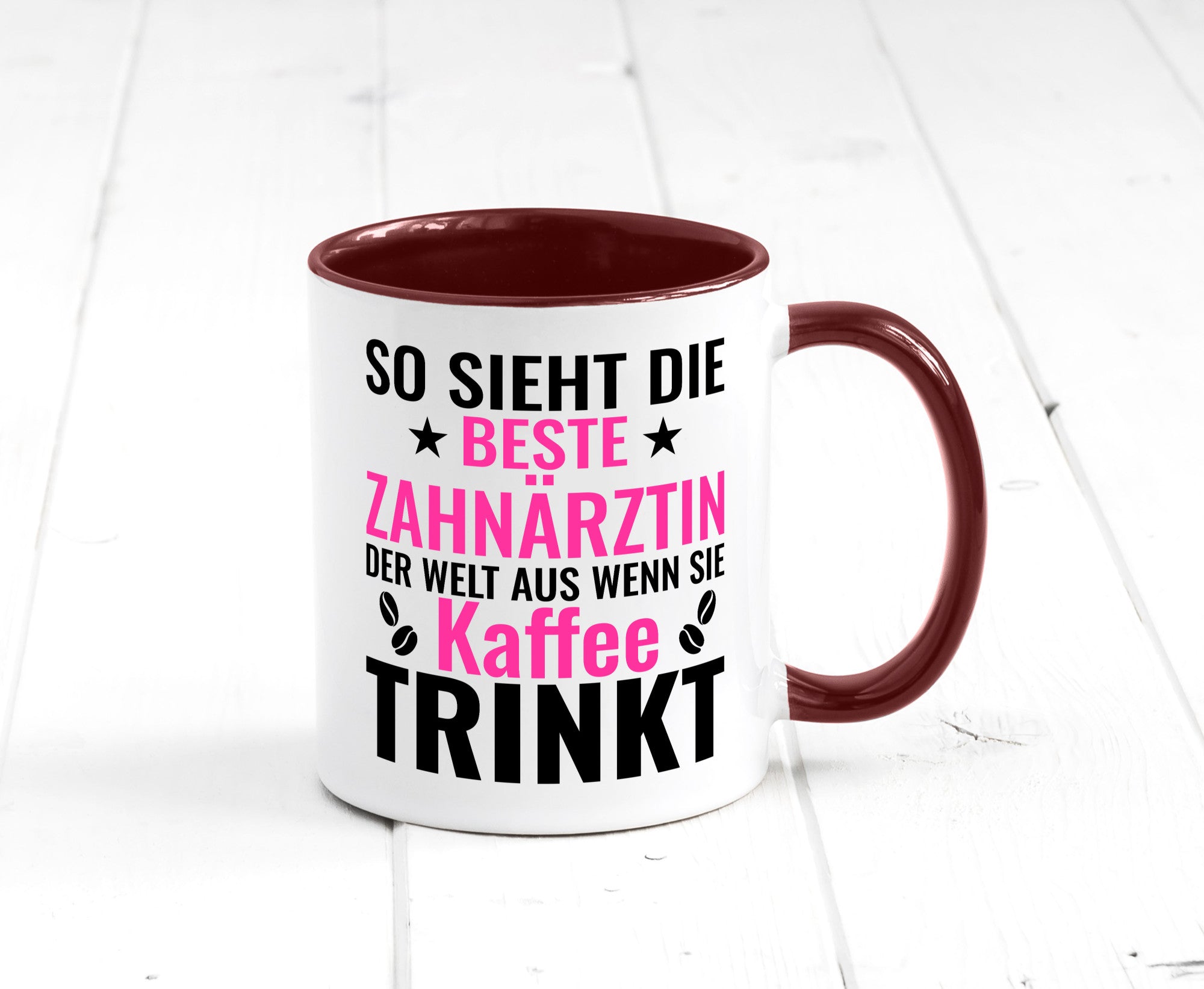 Kaffee trinkt: Zahnärztin | Zahnmedizin Beruf Geschenk Arbeit Kollegen Büro