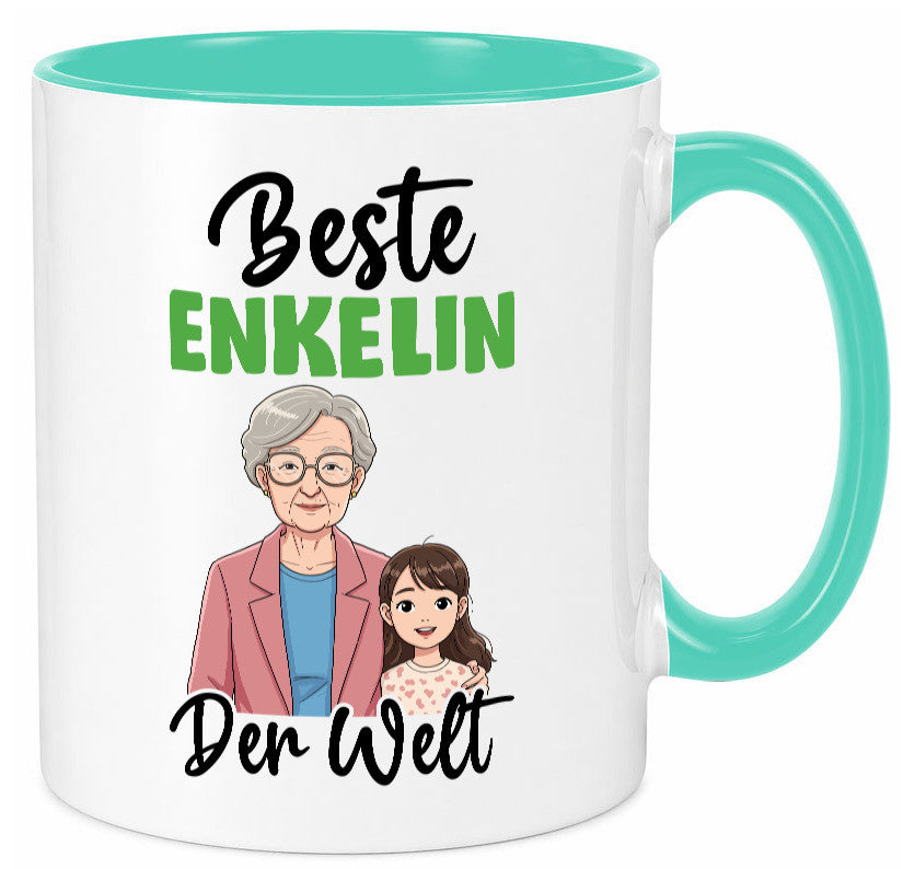 Bester Enkelin | Opa Oma Großmutter Großvater lustiger Spruch Geschenk Familie Tasse