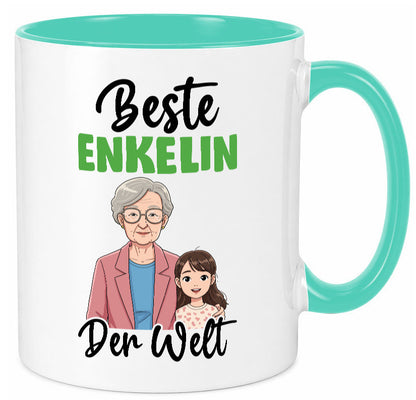 Bester Enkelin | Opa Oma Großmutter Großvater lustiger Spruch Geschenk Familie Tasse