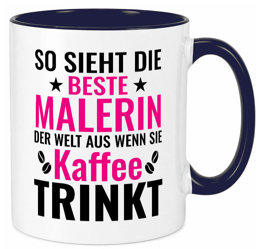 Kaffee trinkt: Malerin | Malerinnen lustiger Spruch Geschenk Humor Geschenkidee Tasse