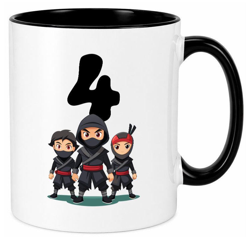 4. Geburtstag | 4 Jahre Ninja lustig Geschenkidee Geschenk Tasse