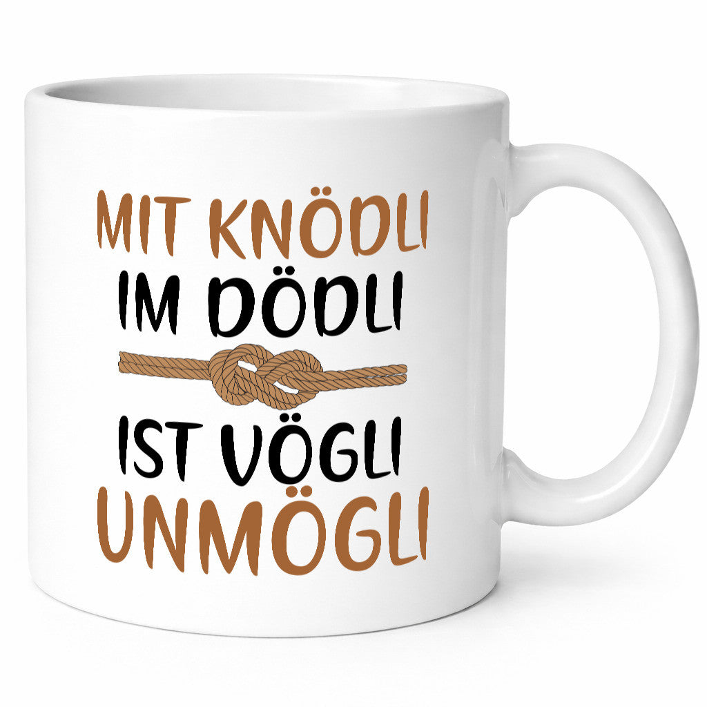 Mit Knödli ist Dödli Vögli unmögli | Knoten lustiger Spruch Geschenk Humor