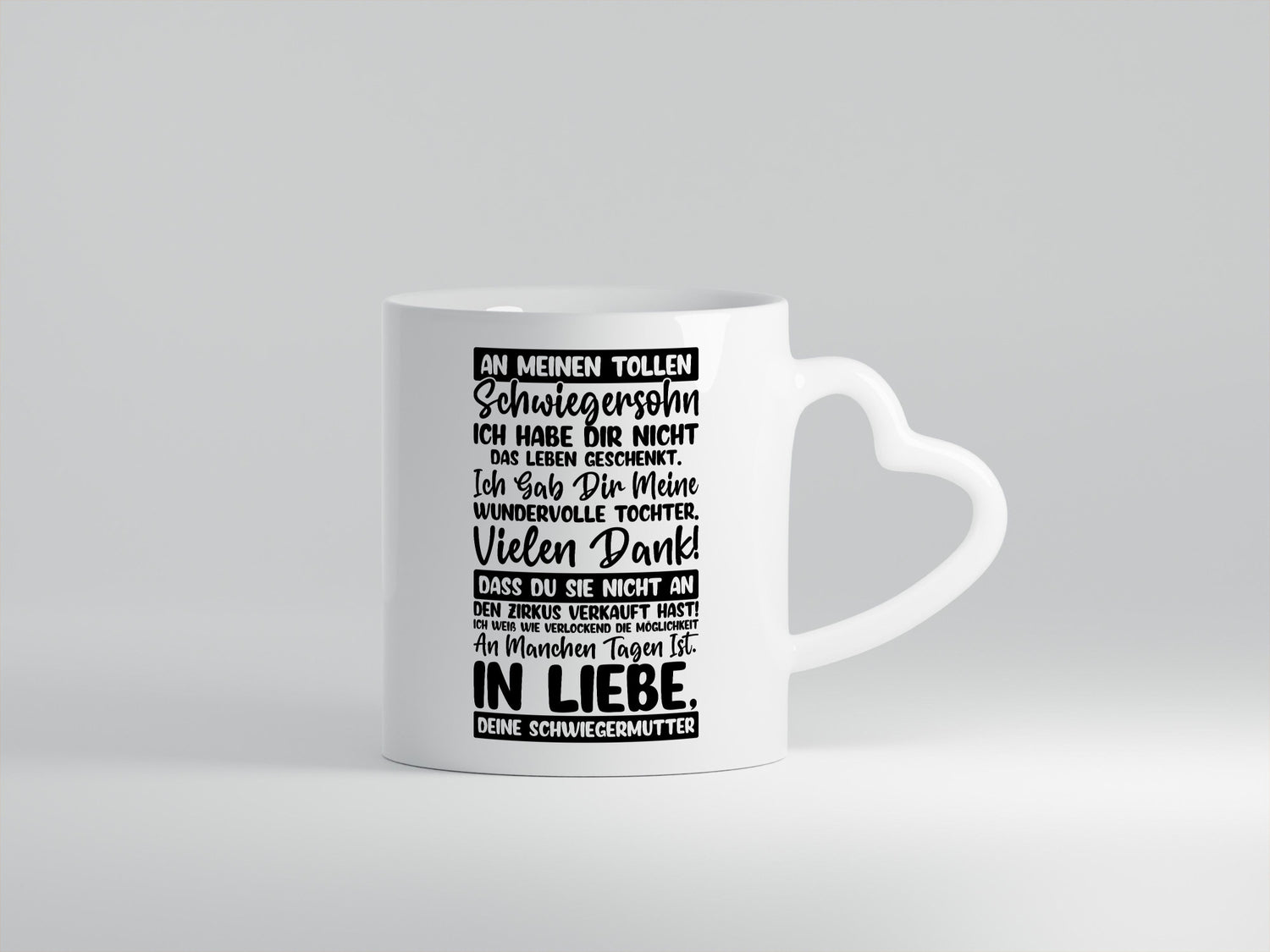 An meinen tollen Schwiegersohn vl1 Humor Familie Geschenkidee Tasse