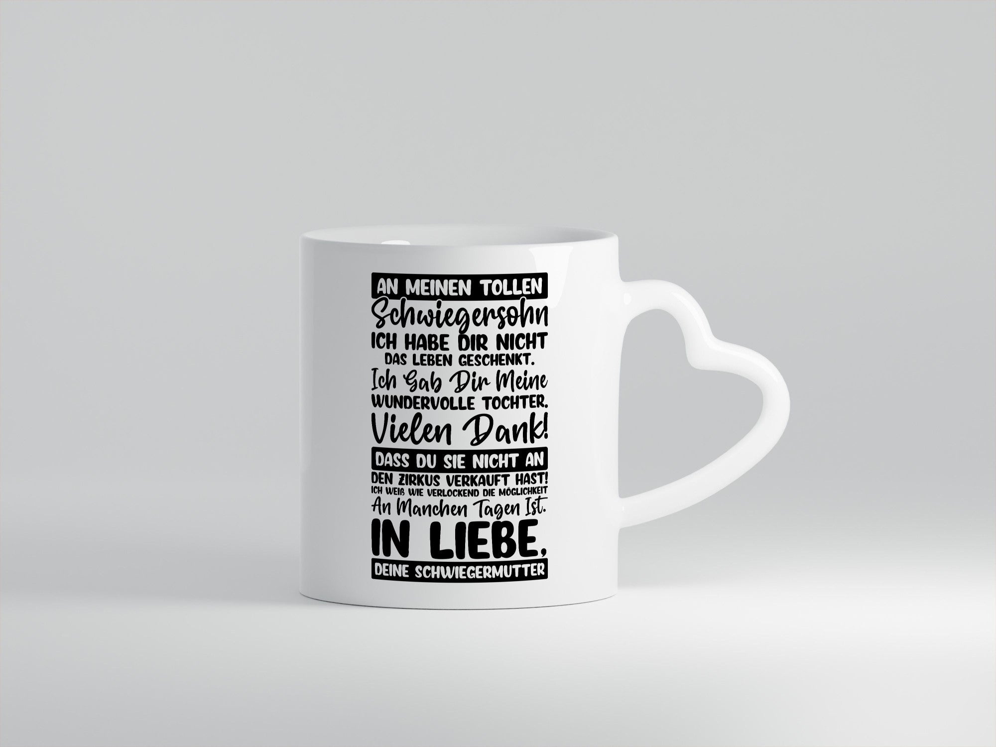 An meinen tollen Schwiegersohn vl1 Humor Familie Geschenkidee Tasse