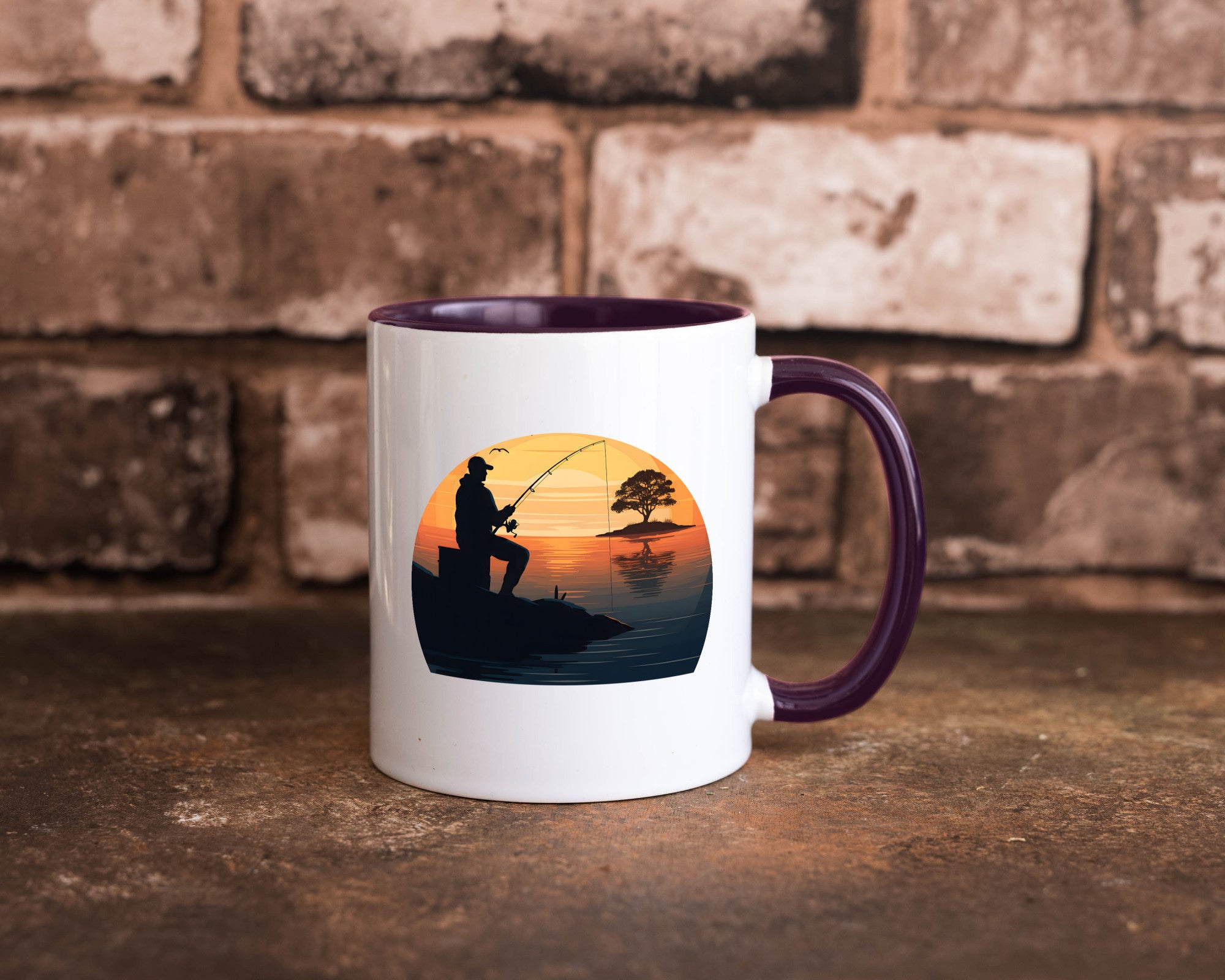 Angler | Sonnenuntergang Fischer Fische Angeln v2 Geschenk Humor Geschenkidee