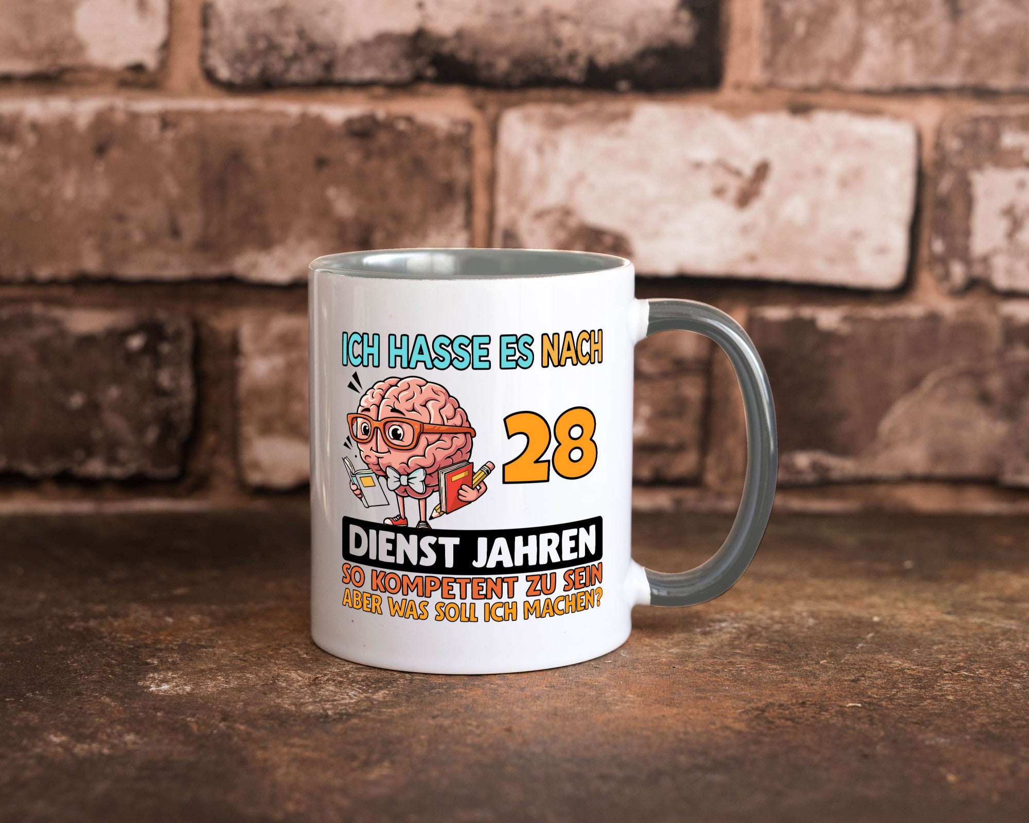 28 Dienstjahre | Arbeit Kompetent Geschenkidee Kollegen Büro Humor Tasse