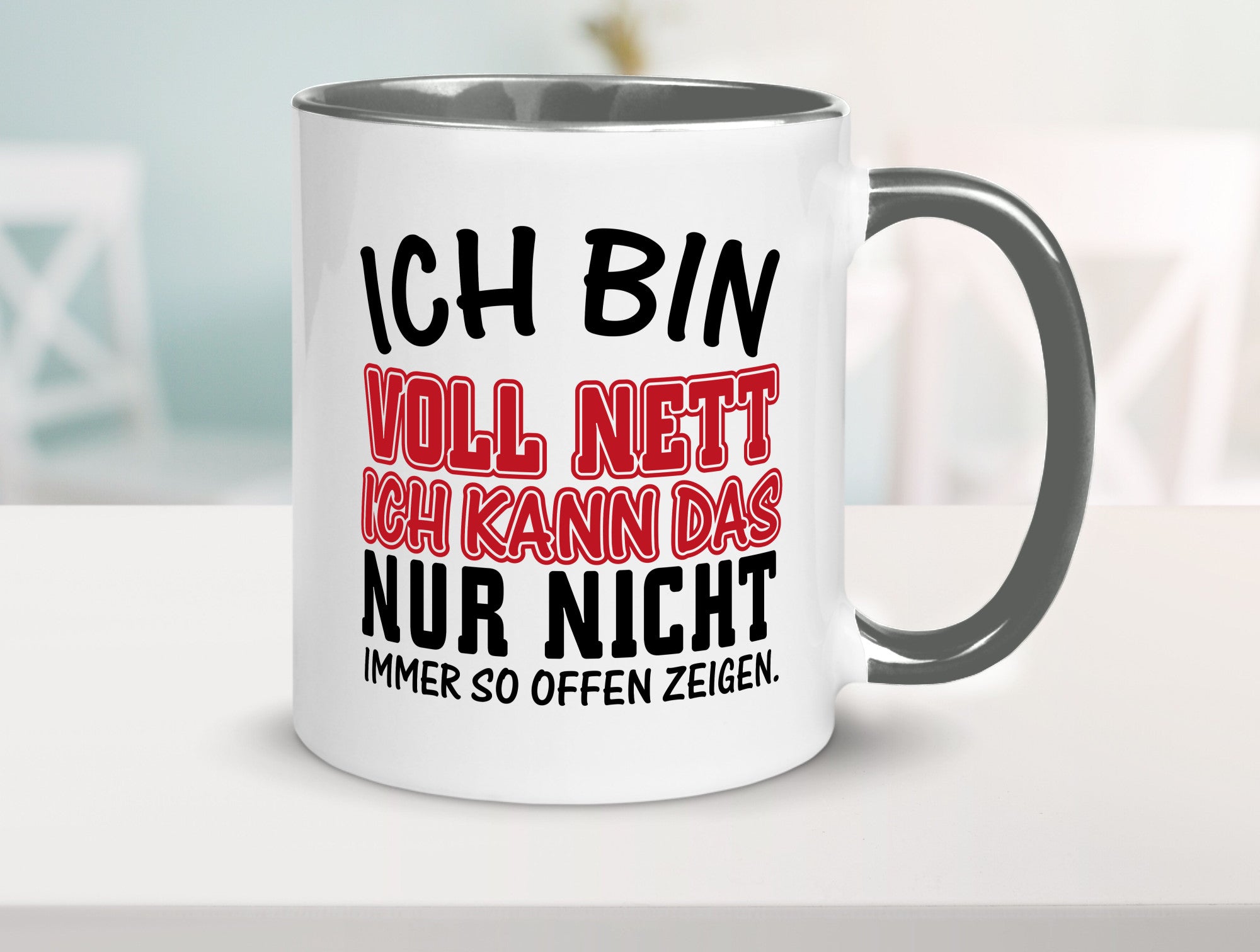 Ich bin voll nett Geschenkidee Humor Tasse