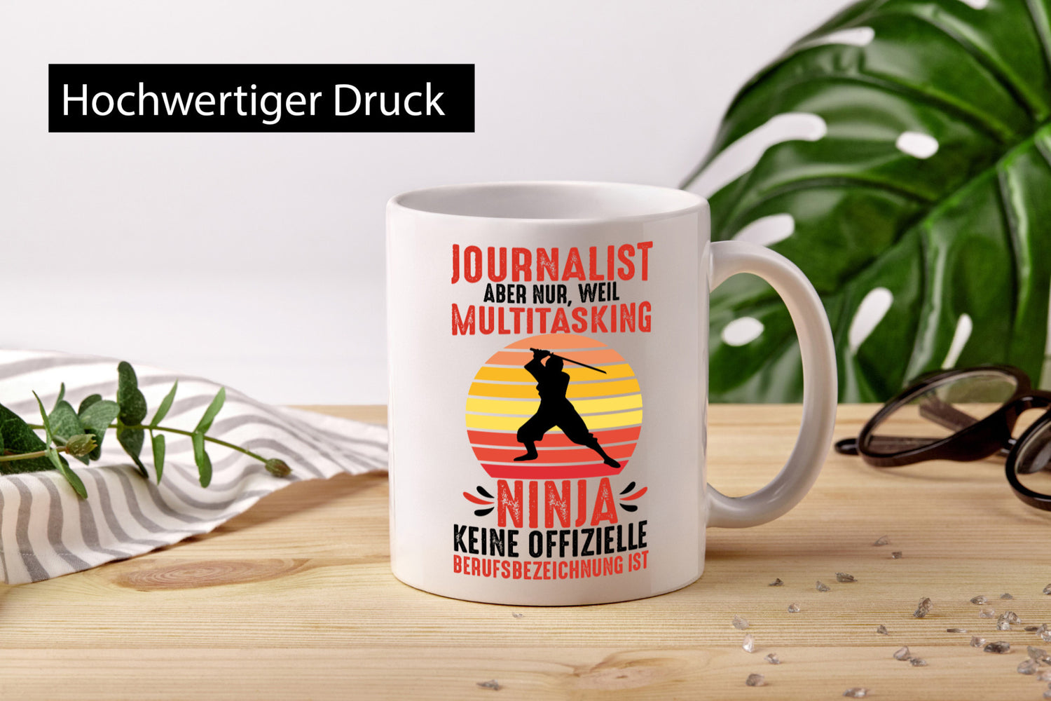 Journalist weil Multitasking Ninja kein Beruf ist Geschenk Arbeit Kollegen Büro