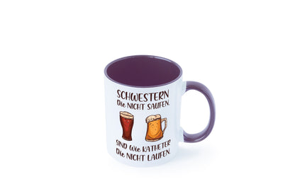 Schwestern die nicht saufen, Katheder laufen | Gläser lustiger Spruch Geschenk