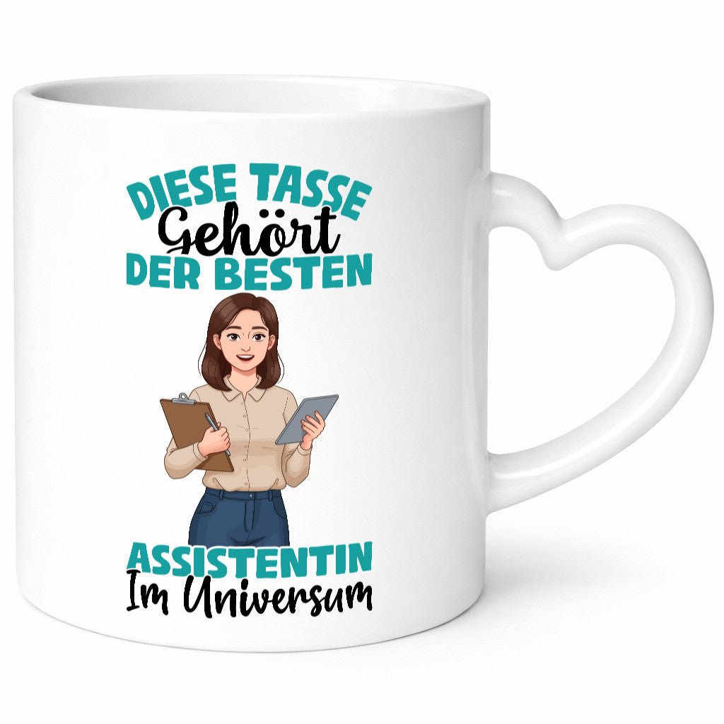 Im Universum: Assistentin | Assistenz Hilfskraft Geschenkidee Humor Tasse