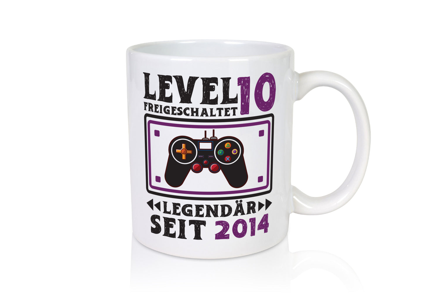 Level 10 Freigeschaltet | 10. Geburstag Zocker 2014 Geschenkidee Humor Tasse