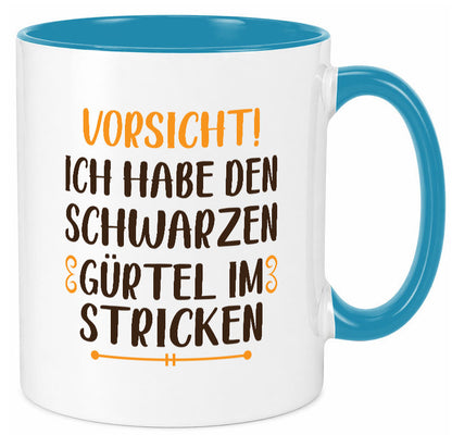 Schwarzen Gürtel im Stricken | Stricknadel lustiger Spruch Geschenk Humor