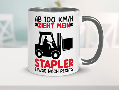 Stapler zieht nach Rechts | Staplerfahrer Arbeit Geschenkidee Kollegen Büro