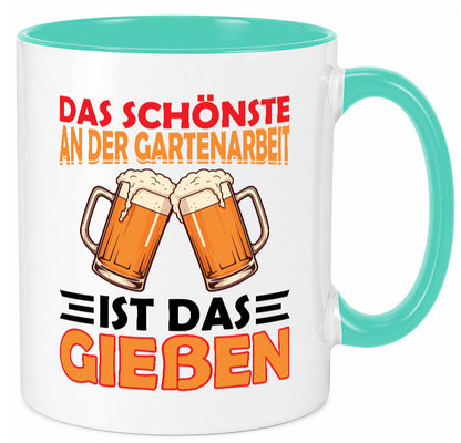 Das schönste an gartenarbeit ist Gießen | Biertrinker Geschenkidee Arbeit