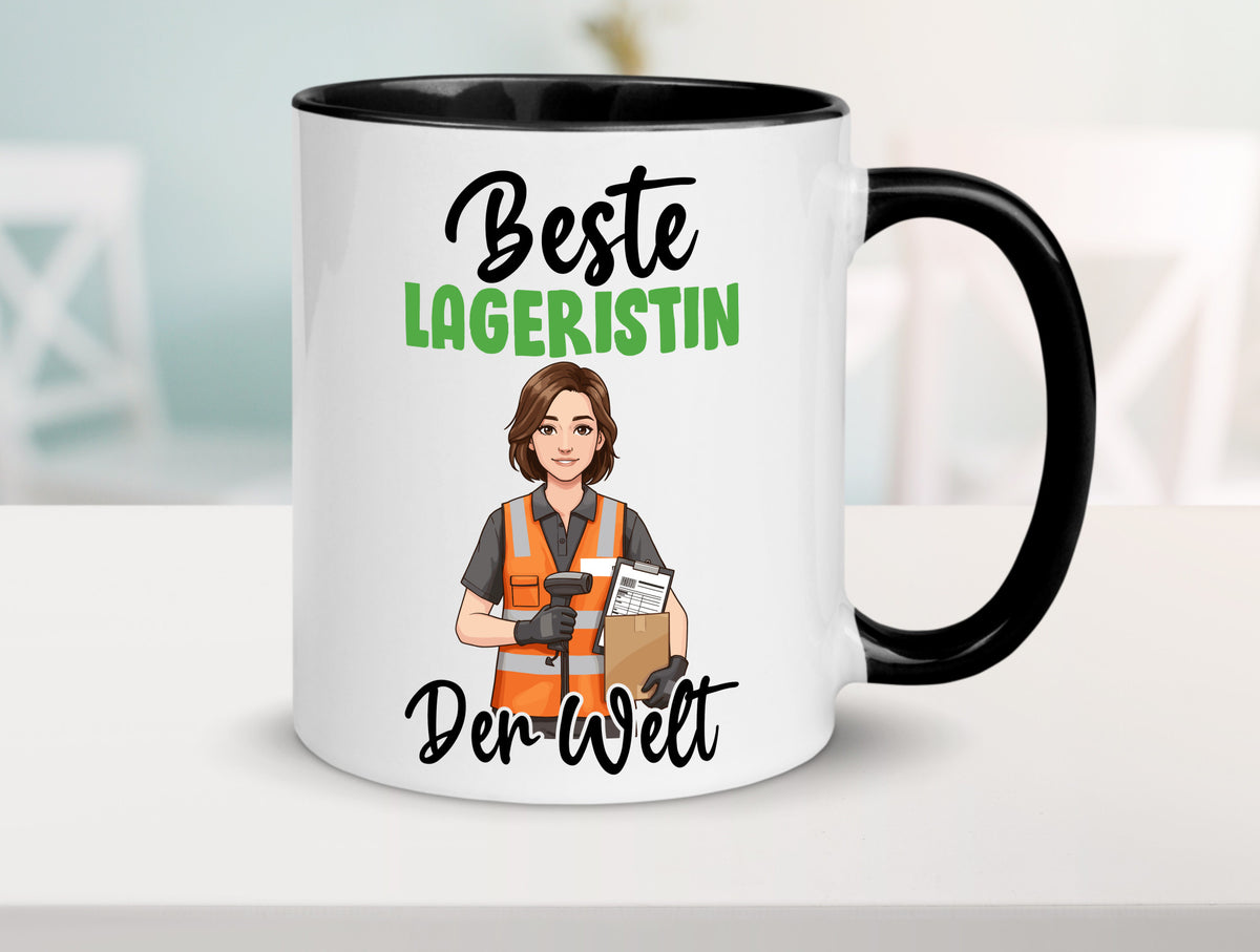 Beste Lageristin | Beruf Lager Arbeiterin v2 Geschenkidee Arbeit Kollegen Büro Tasse