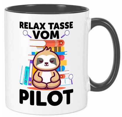 Relax Tasse: Pilot | Flugzeug Piloten lustiger Spruch Geschenk Humor