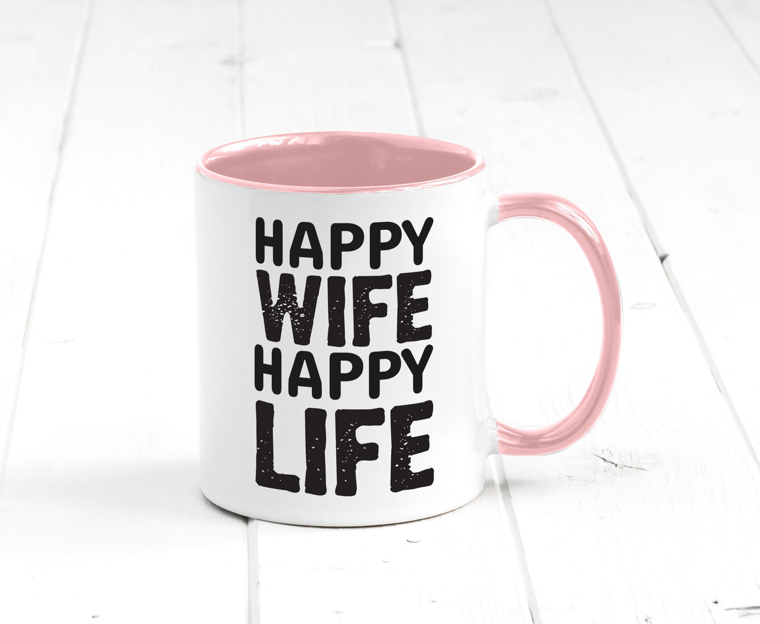 Happy Wife | Ehemann Tasse Ehefrau Humor Statement Geschenkidee